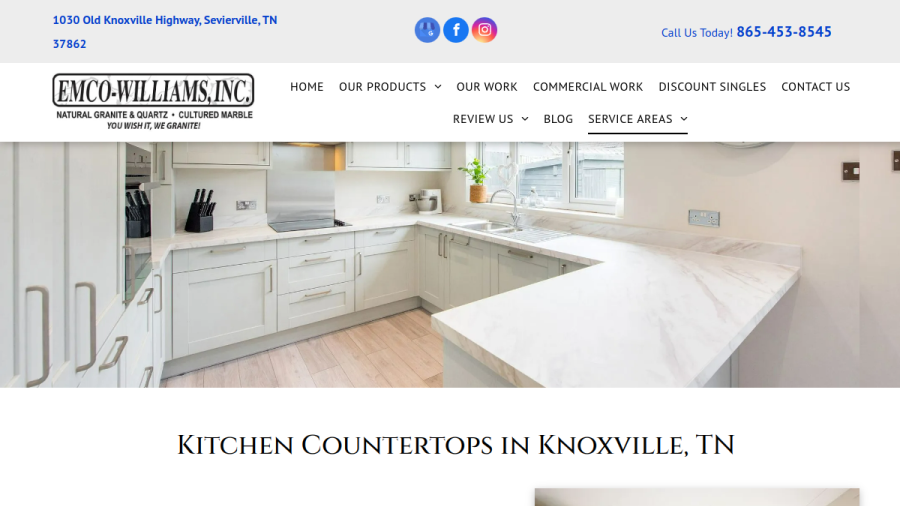 Screenshot of the Emco Williams, Inc website
