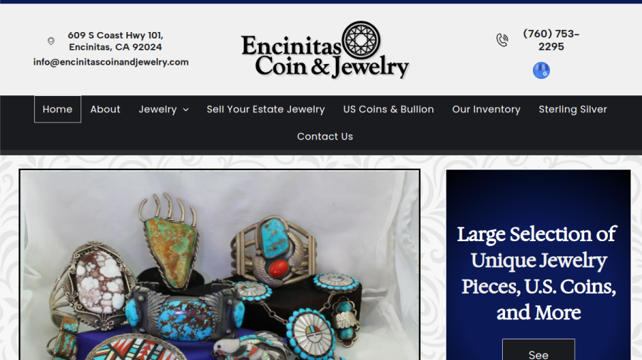 Encinitas Coin & Jewelry website