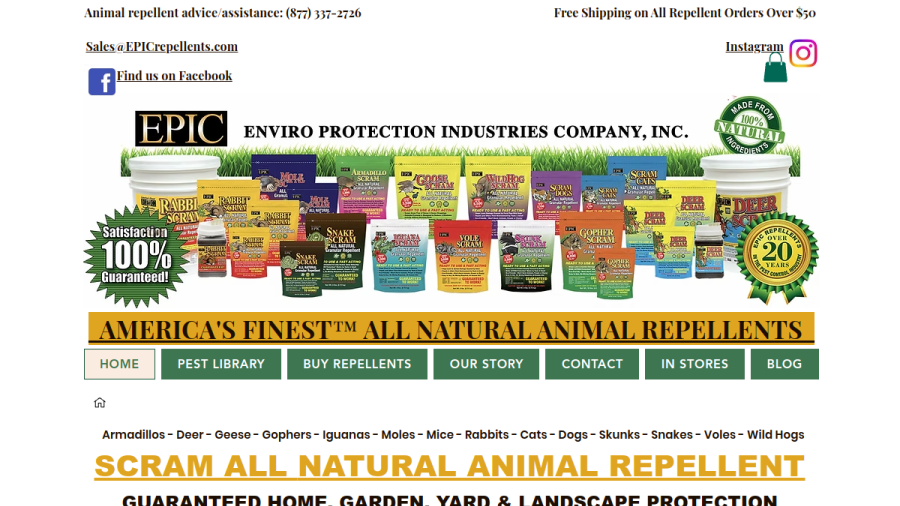 EPIC Repellents website