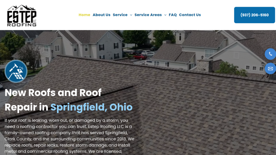 Estep Roofing LLC website