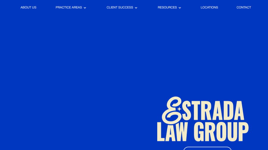 Screenshot of the Estrada Law Group website