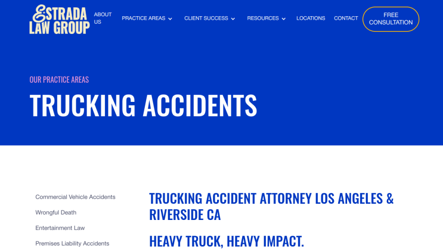 Estrada Law Group website