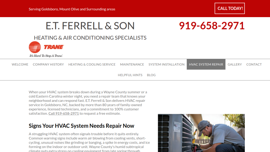 E.T. Ferrell & Son website