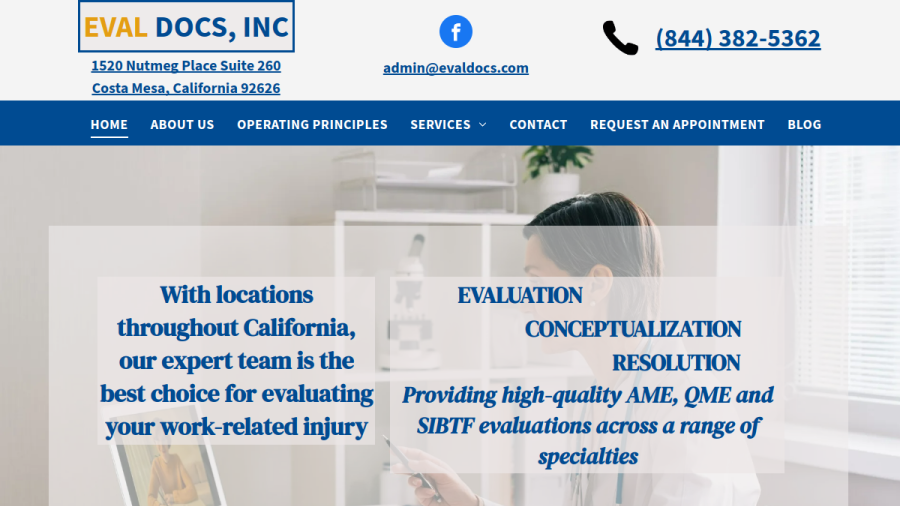 Screenshot of EVAL-DOCS website