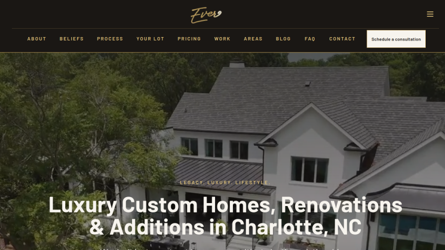 Everett Custom Homes, LLC website