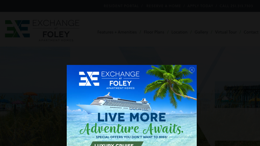 Exchange at Foley Apartments Homes website