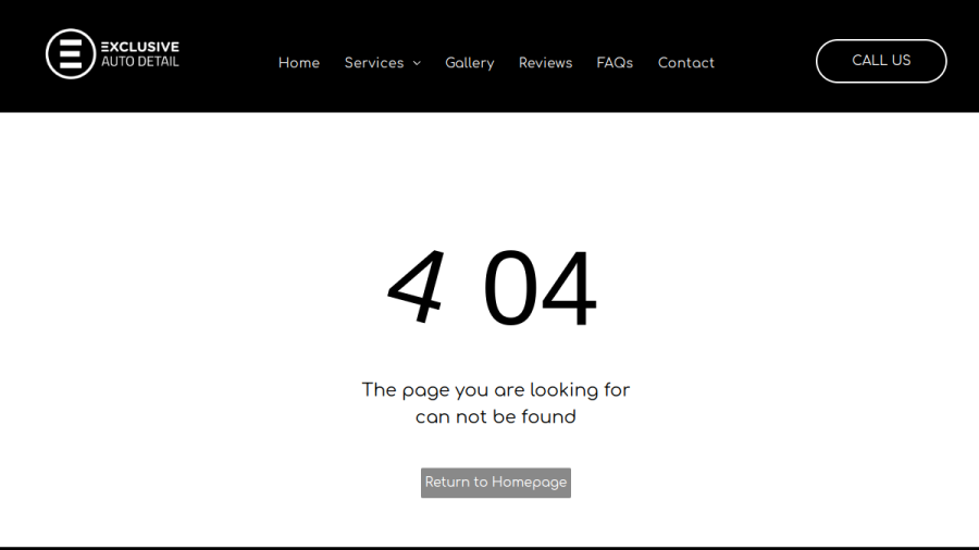 Exclusive Auto Detail website