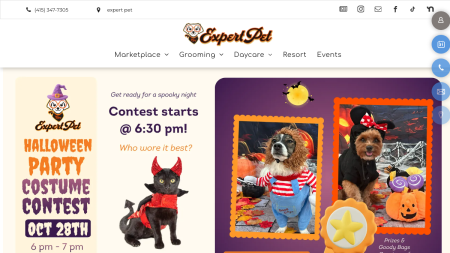 Expert Pet website screenshot