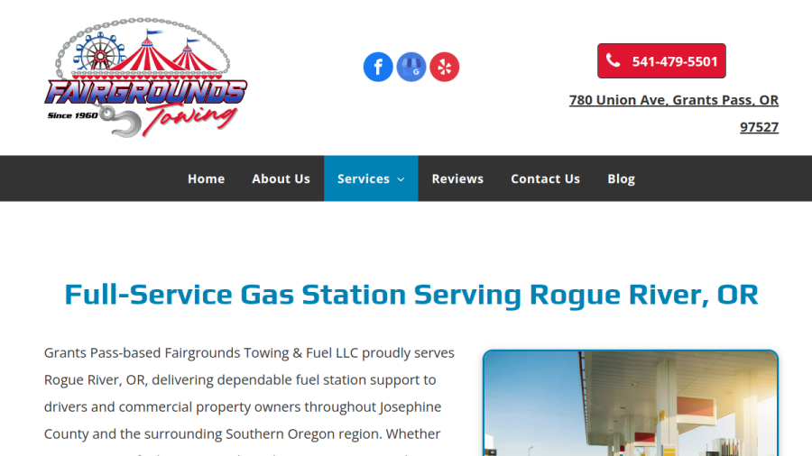 Fairgrounds Towing & Fuel LLC website