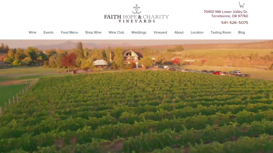 Faith, Hope & Charity Vineyards website