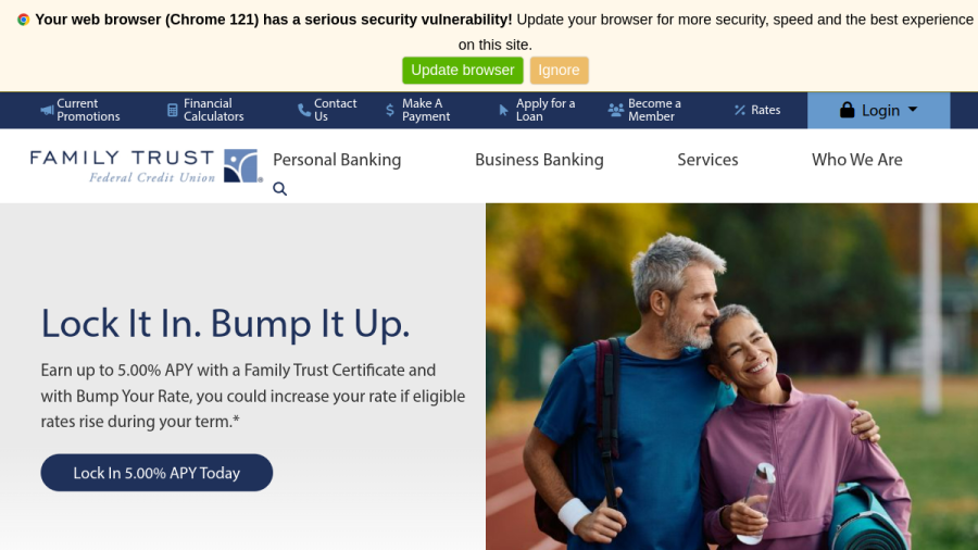 Family Trust Federal Credit Union website screenshot