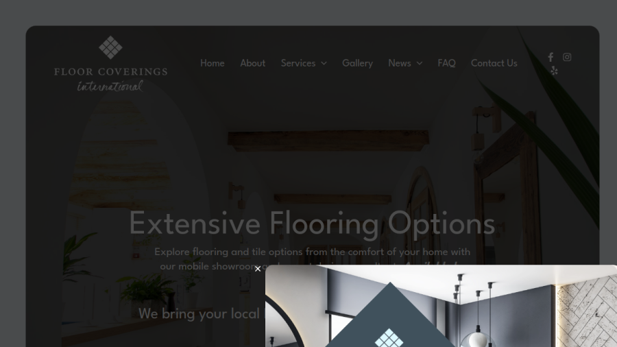 Website screenshot of Floor Coverings International of Northshore NOLA