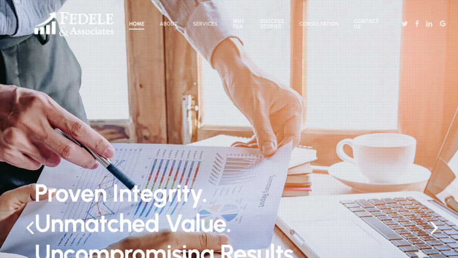 Screenshot of Fedele and Associates website