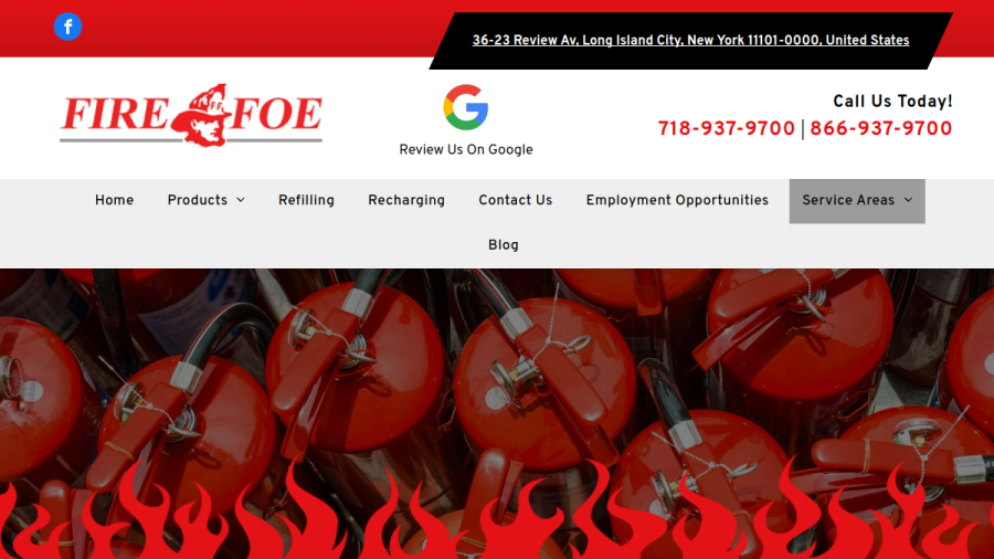 Fire Foe Corp. website screenshot