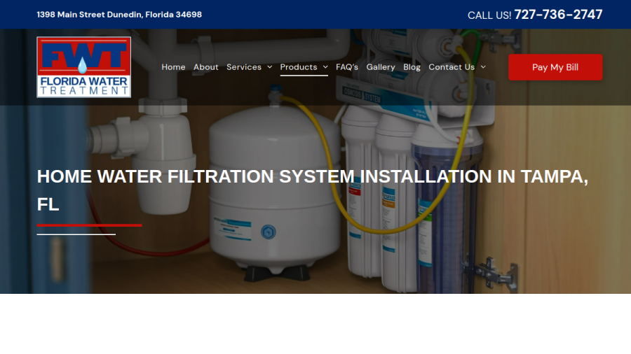 Screenshot of Florida Water Treatment website