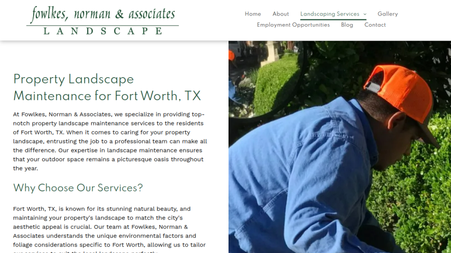Screenshot of the Fowlkes Norman & Associates Inc website