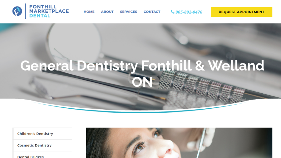 Fonthill Marketplace Dental website