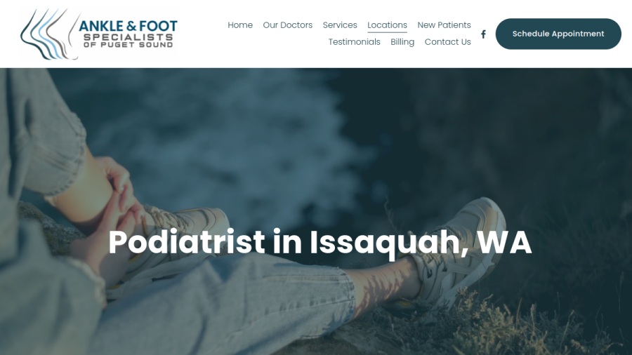 Ankle & Foot Specialists of Puget Sound website