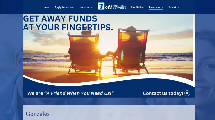 Screenshot of the Foti Financial Services website