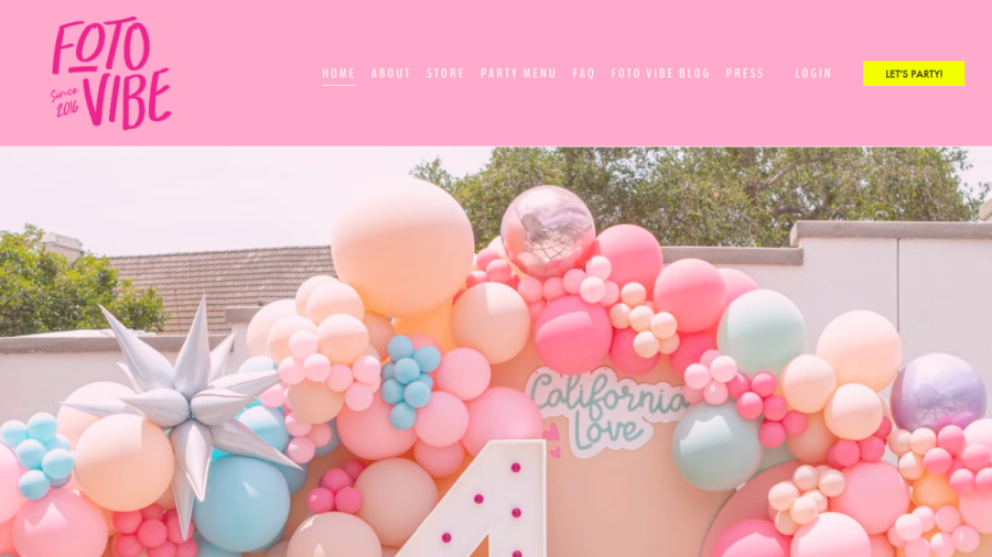 Foto Vibe website screenshot
