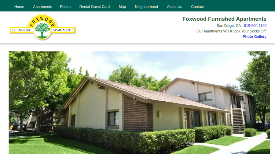Foxwood Corporate Apartments website