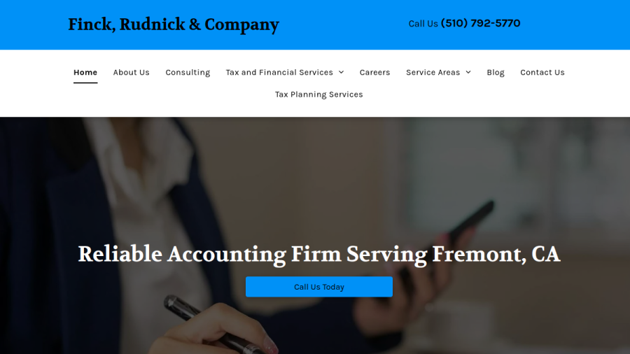 Screenshot of Finck Rudnick & Company website