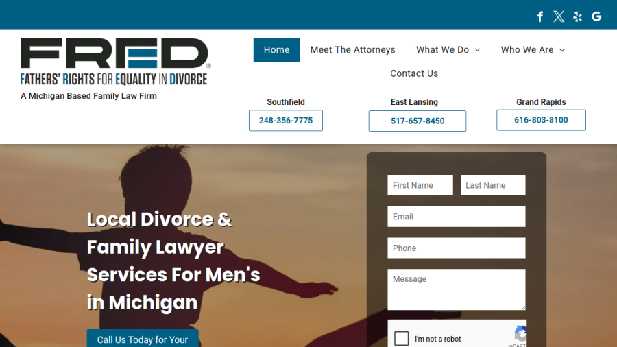 Screenshot of the The Pazner Law Firm PC website