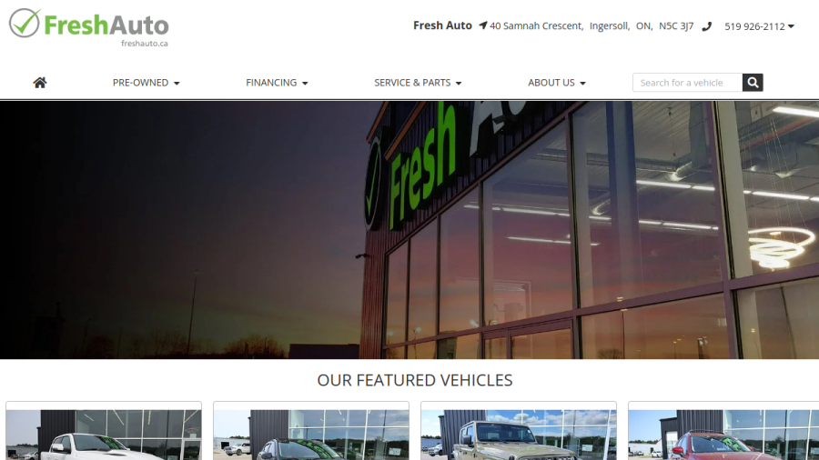 Fresh Auto Offers Easy Approval for Bad Credit Car Loans In Ingersoll website
