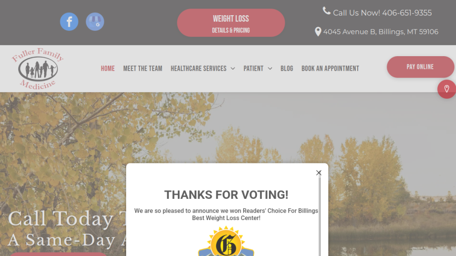 Fuller Family Medicine website