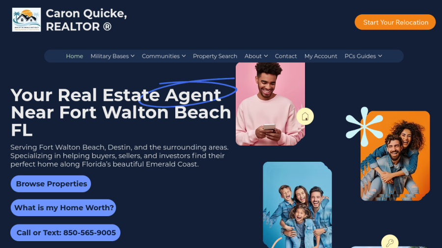 Screenshot of the Caron Quicke REALTOR website