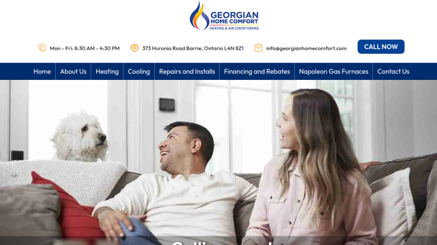 Georgian Home Comfort - Heating and Cooling website