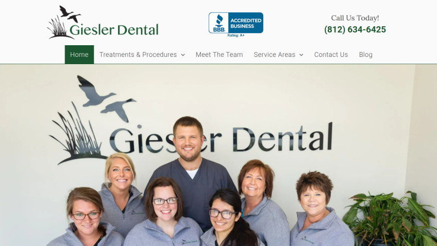 Giesler Dental website