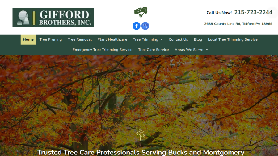 Screenshot of the Gifford Brothers Inc website