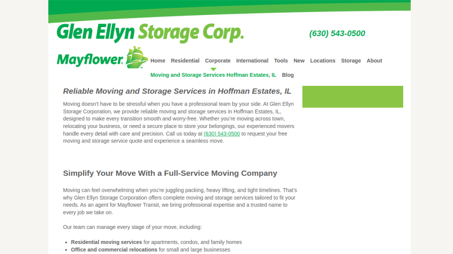Glen Ellyn Storage Corporation website