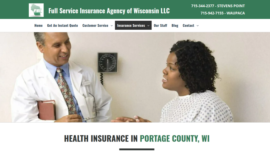 Full Service Insurance Agency of Wisconsin LLC website