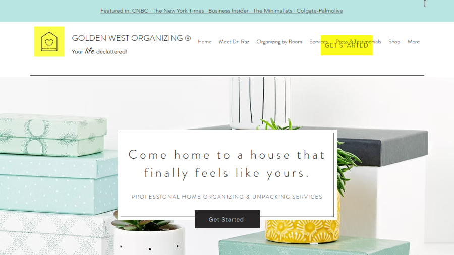Screenshot of the Golden West Organizing website