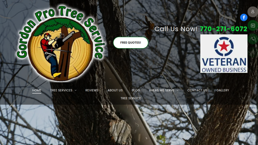Gordon Pro Tree Service website