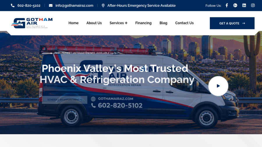 Gotham Air, LLC website screenshot