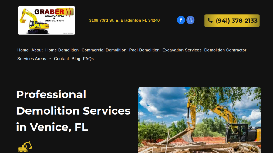 Graber Excavating website