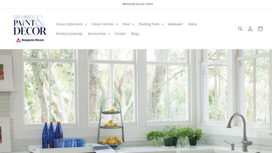Screenshot of Grey Bruce Paint & Decor website