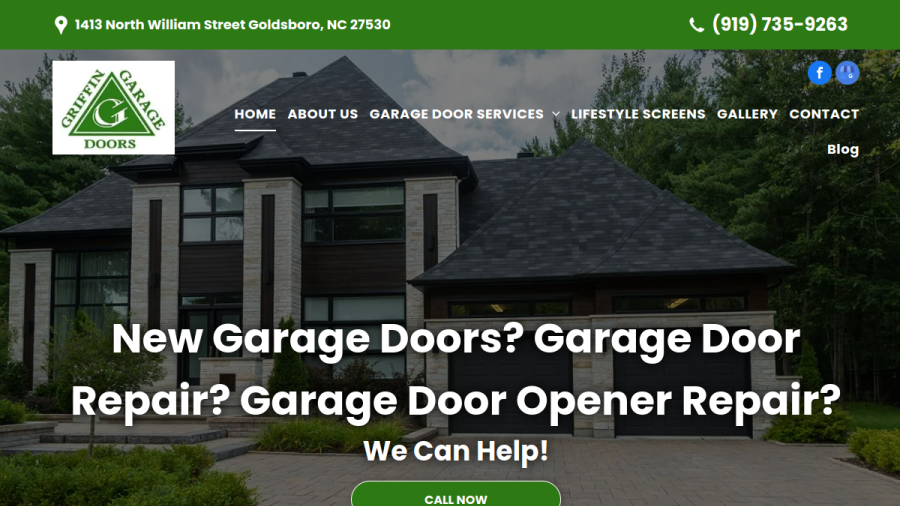 Griffin Garage Doors website