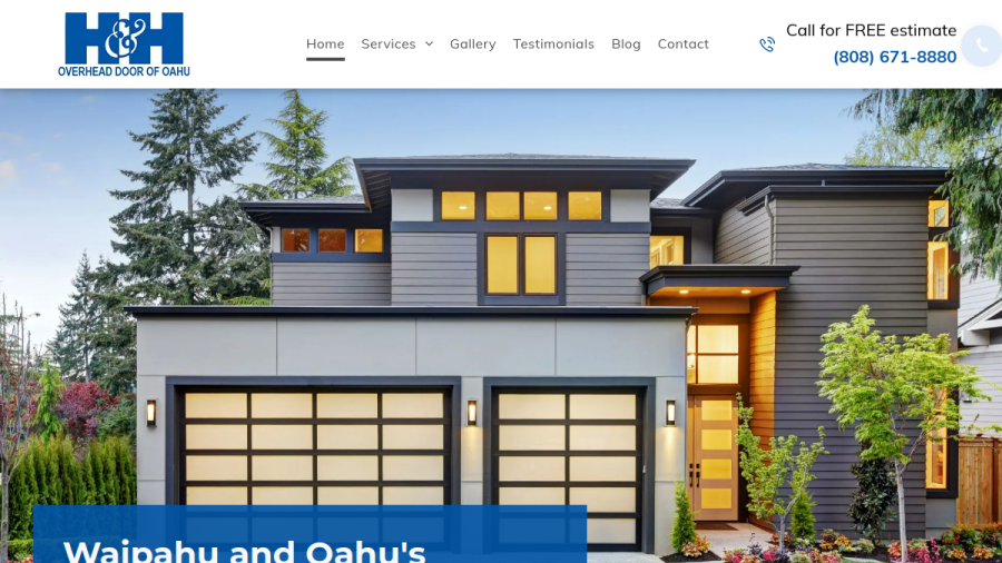 H & H Overhead Door Of Oahu Inc website