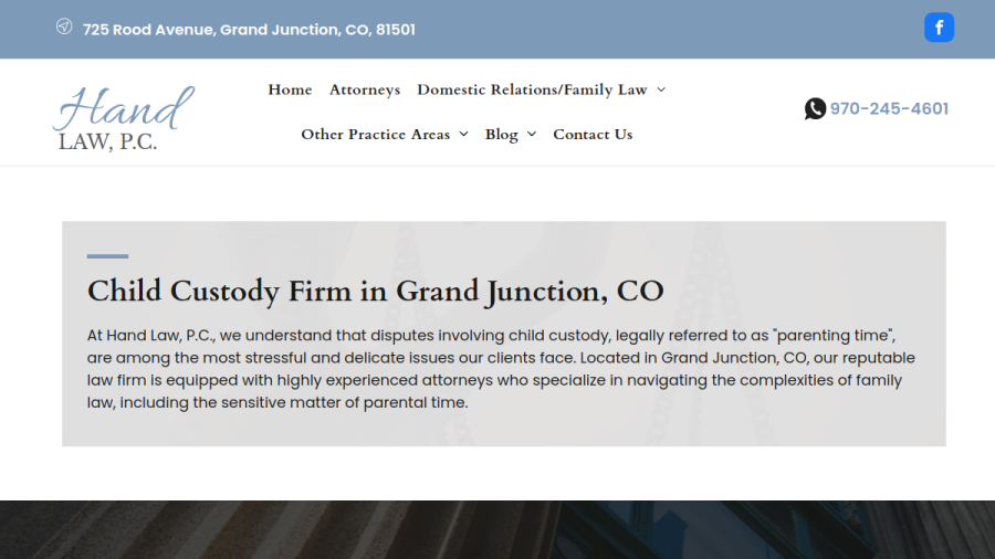 Hand Law, P.C. website