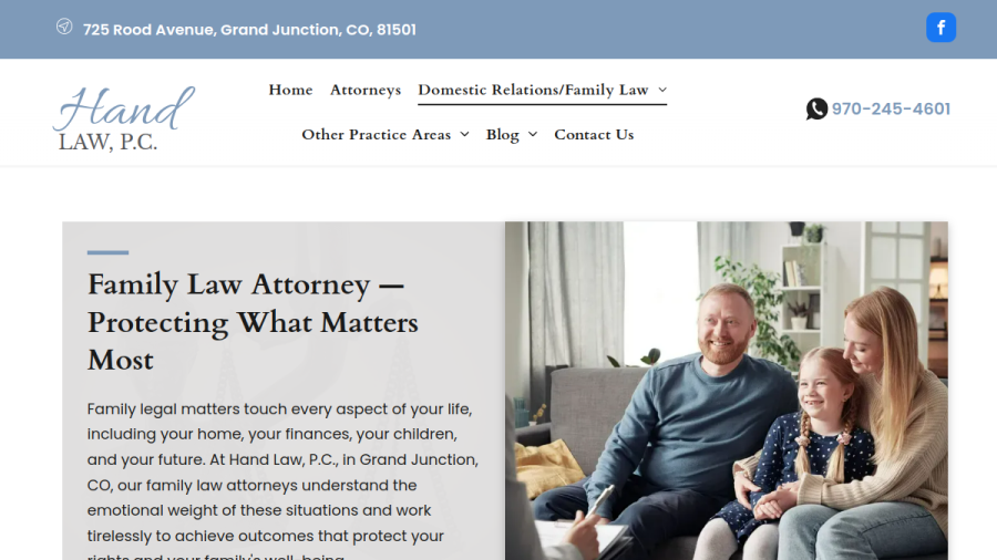 Hand Law, P.C. website