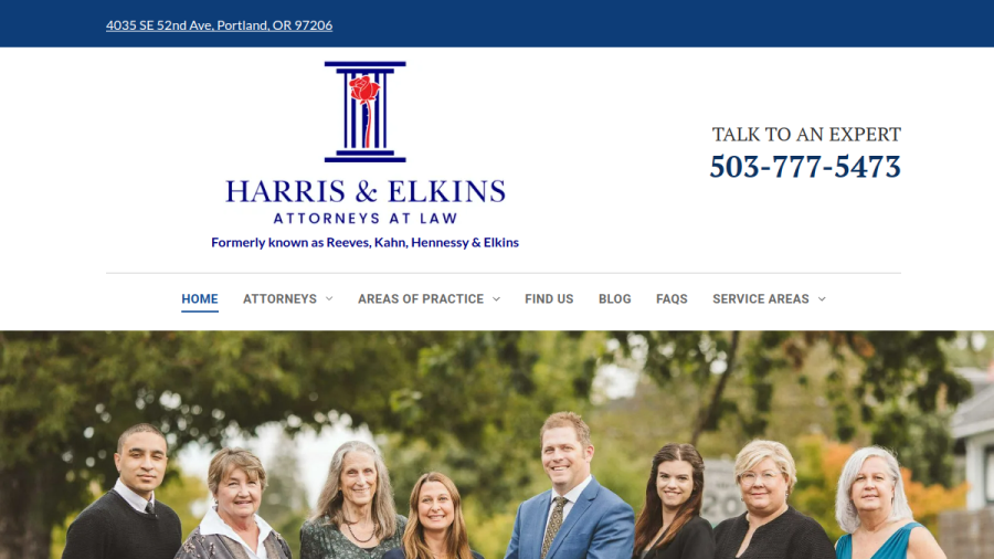 Harris & Elkins (formerly Reeves Kahn Hennessy & Elkins) website
