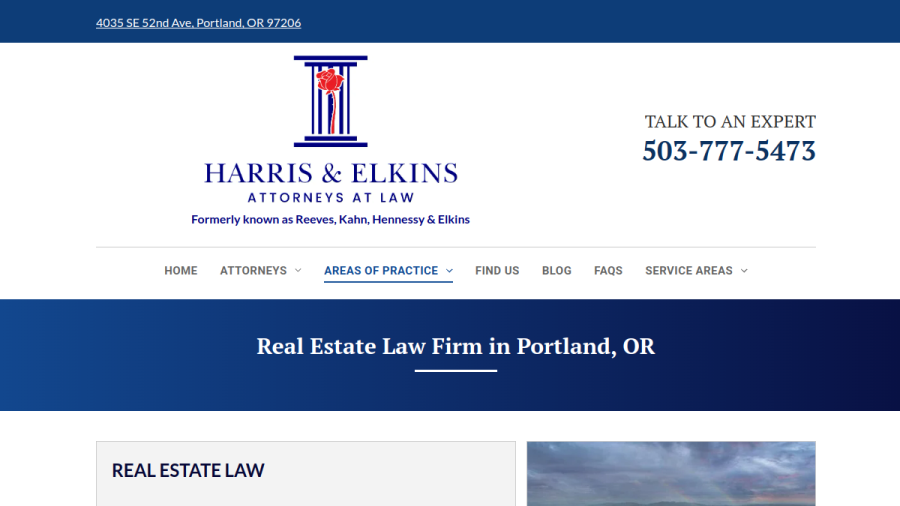 Harris & Elkins (formerly Reeves Kahn Hennessy & Elkins) website