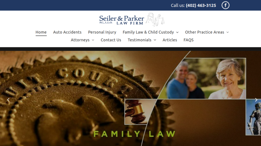Screenshot of the Seiler & Parker PC website