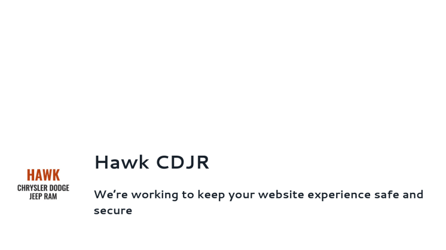 Screenshot of the Hawk Chrysler Dodge Jeep Ram Fiat website