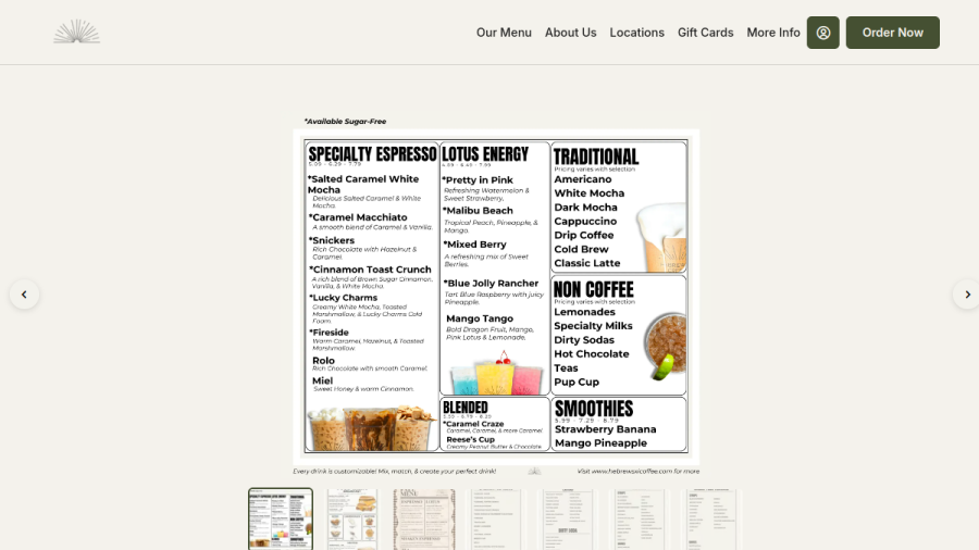 HeBrews XI Coffee LLC website screenshot
