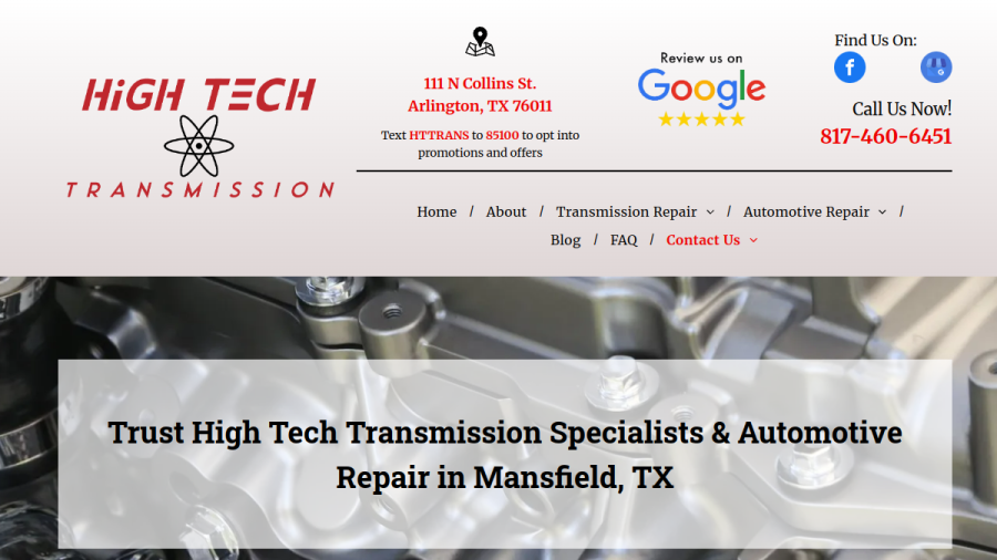 High Tech Transmission Specialists website
